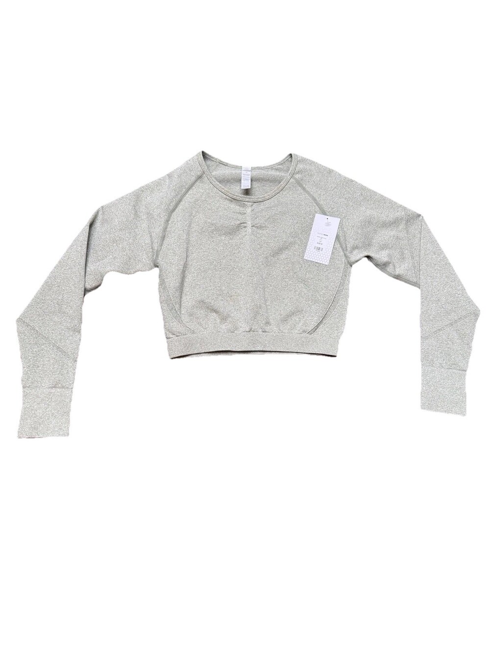 Fashion Nova Sweatshirt Womens Medium Sage Healthy Habits Cropped Long Sleeve